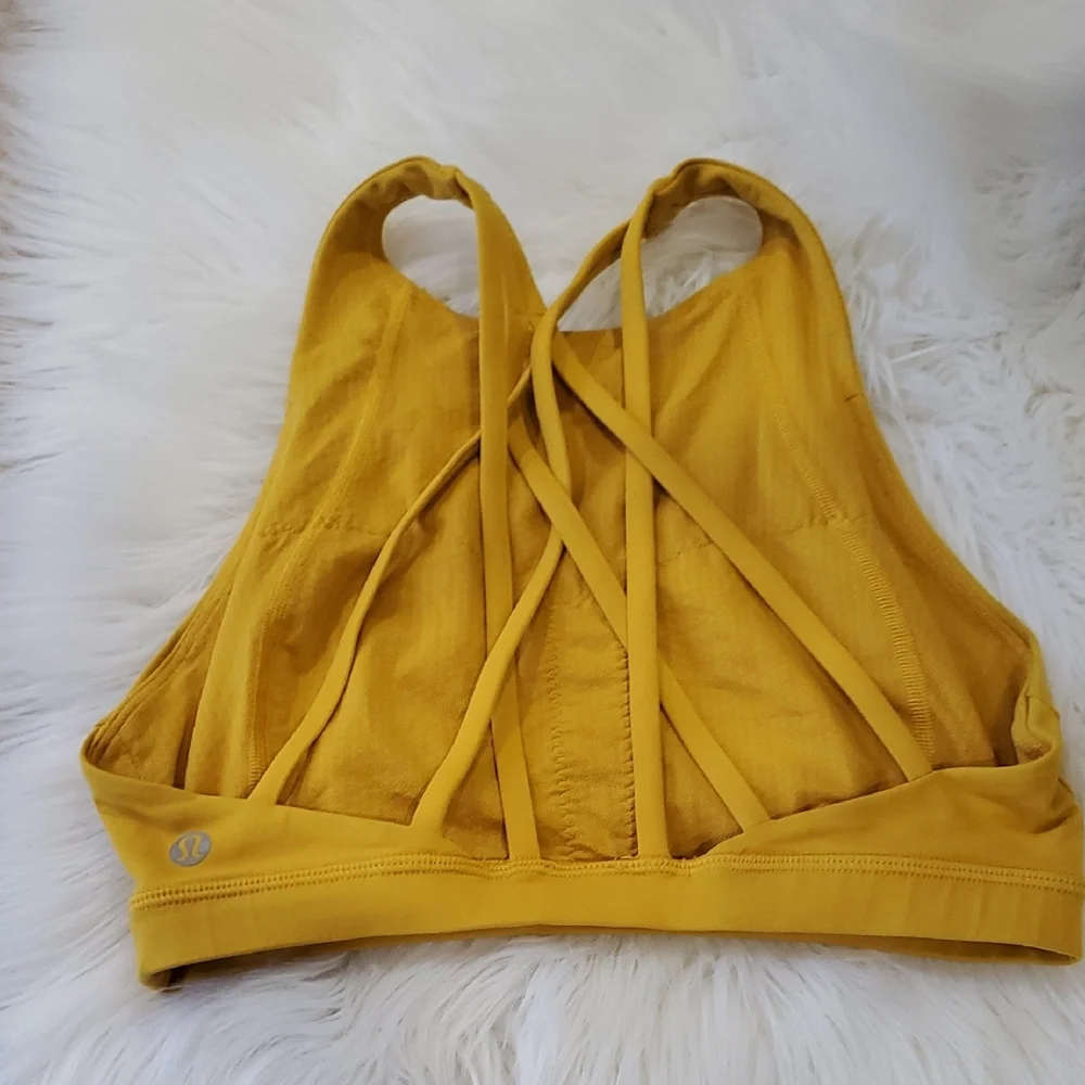 lululemon athletica Yellow Sports Bra Sz 4